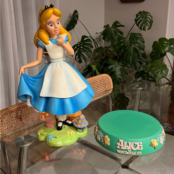 Disney Big Fig Alice in Wonderland Light-Up Statue Figurine Wonderland Mushrooms - Picture 5 of 14